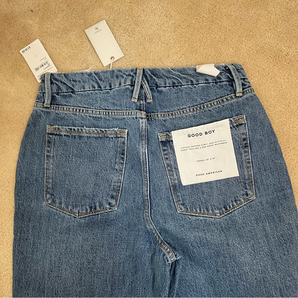 NWT! Good American Women’s Good Boy Boyfriend Straight Leg Jeans - Size 8/29 - Picture 10 of 13